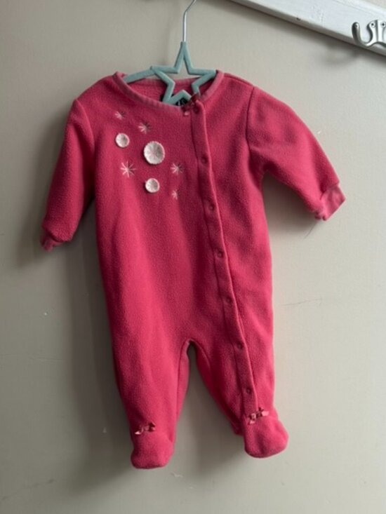 Roots Other - 🩷🐿️ Roots Vintage Fleece Snap Romper – Pink – Size S (0-3M) 🐿️🩷